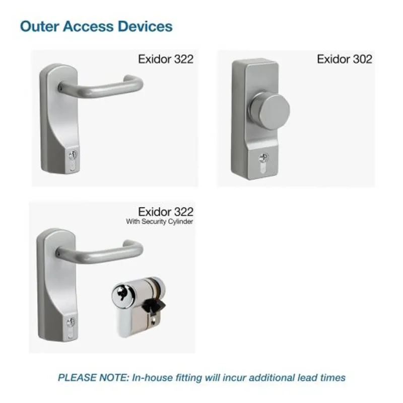 Anti-drill and panic bar options for emergency fire exit doors 