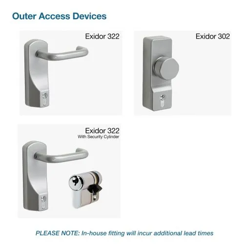 Optional anti-drill and panic bar configurations for emergency fire exit doors in Stamford-Bridge 