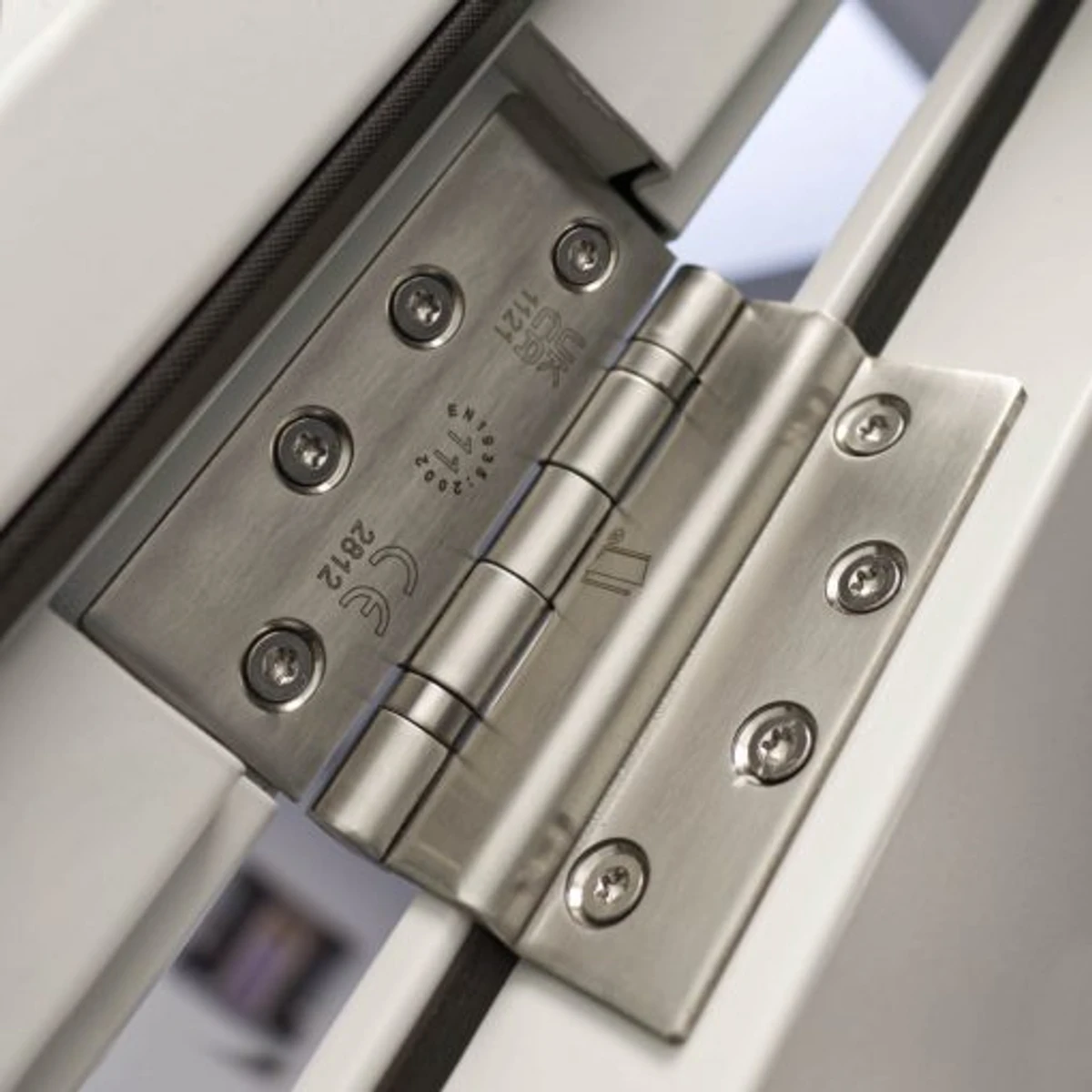 Steel security hinged fire exit door installed for high-traffic areas 