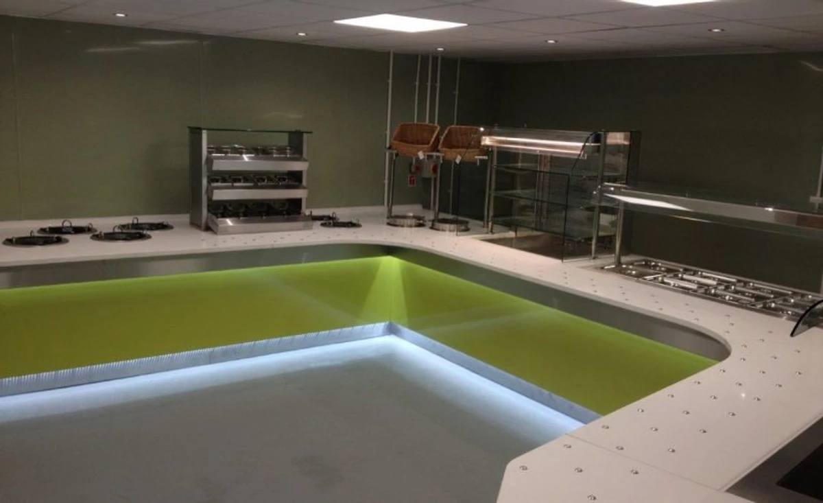 Commercial kitchen fitted for hospitality use in 